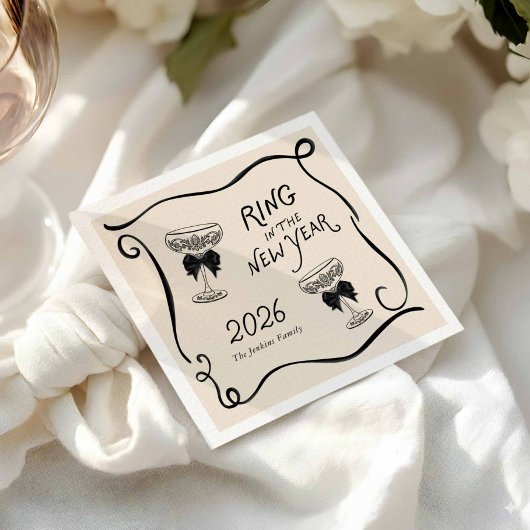 Ring in the New Year Paper Napkin Serviette