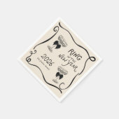 Ring in the New Year Paper Napkin Serviette (Ecke)