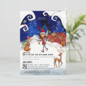 Ring in the New Year with Nordic Charm I Whimsical Einladung (Stehend Vorderseite)