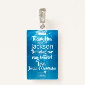 Ring-Inhaber-Papier-Abzeichen Ausweis (Rückseite mit Klammer)