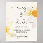 Ring-Jagd-Disy-Brautparty-Zeichen Poster (Vorne)