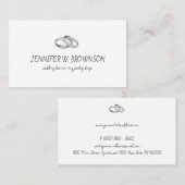 Ring Juwelier Silber Party Organisation Visitenkarte (Vorne/Hinten)