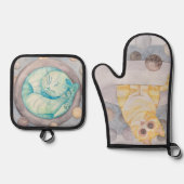 Ring Katzen Ofenhandschuh & Topflappen-Set (Vorderseite)