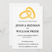 Ring-kundengerechte Hochzeits-Einladung Einladung (Vorne/Hinten)