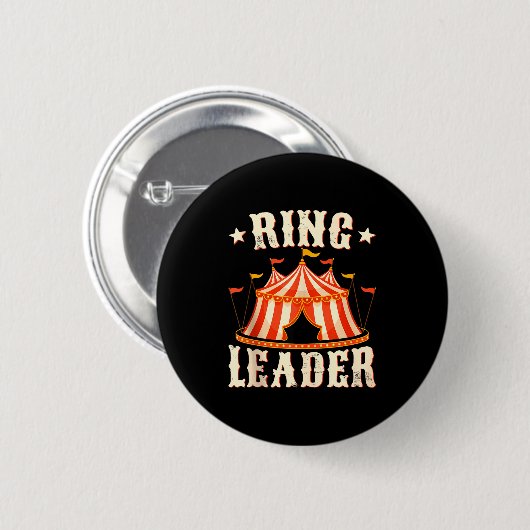 Ring Leader - Circus Lover Ringmaster Circus Party Button (Vorne & Hinten)