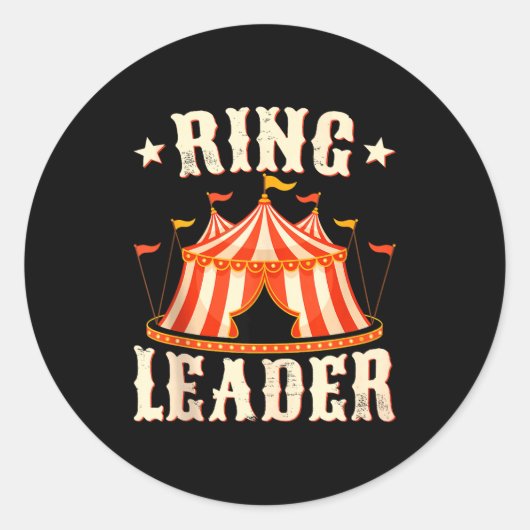 Ring Leader - Circus Lover Ringmaster Circus Party Runder Aufkleber (Vorderseite)