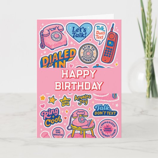 "Ring! Mädchen glücklich Geburtstag Karte (Vorderseite)