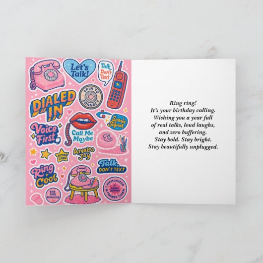 "Ring! Mädchen glücklich Geburtstag Karte (Innenseite)