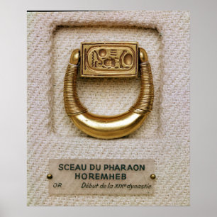 Ring mit dem Siegel von General Horemheb Poster