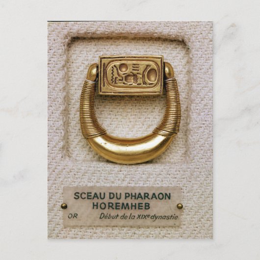 Ring mit dem Siegel von General Horemheb Postkarte (Vorderseite)