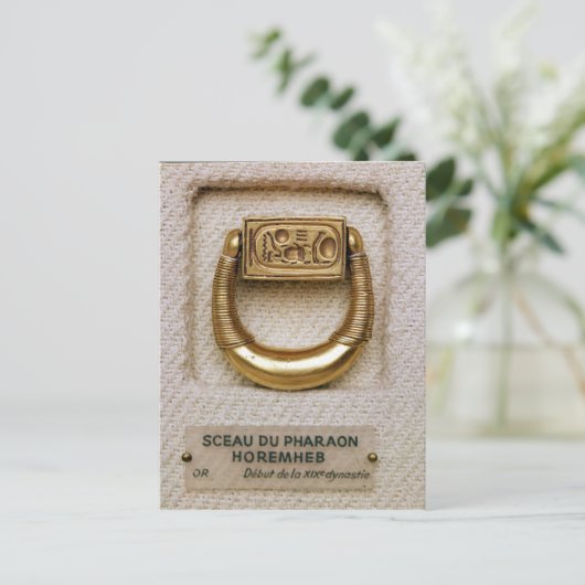 Ring mit dem Siegel von General Horemheb Postkarte (Stehend Vorderseite)