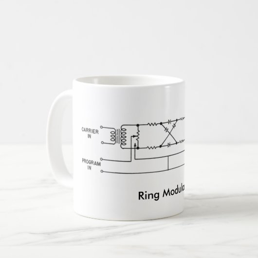 Ring-Modulator-Diagramm-Tasse Kaffeetasse (Vorderseite Links)