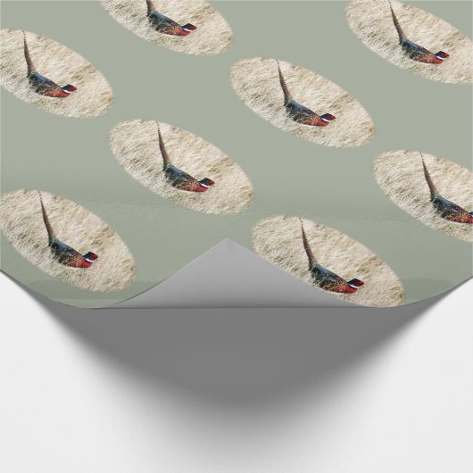 Ring Neck Pheasant in Meadow Geschenkpapier (Ecke)