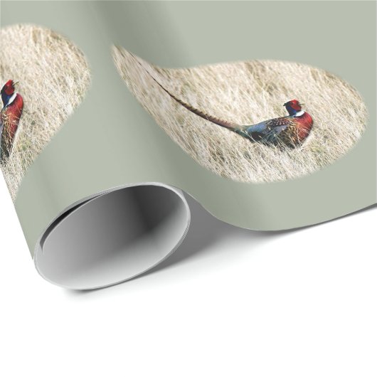 Ring Neck Pheasant in Meadow Geschenkpapier (Rolleneckpunkt)
