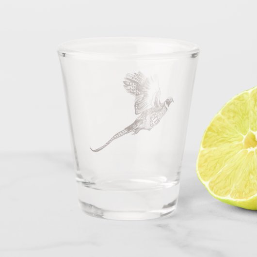 Ring-Neck Pheasant Shot Glass Schnapsglas (Rückseite)