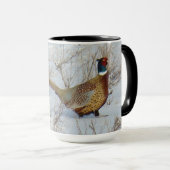 Ring-necked Fasan B22 im Schnee Tasse (VorderseiteRechts)