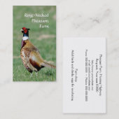 Ring-Necked Fasan-Foto Visitenkarte (Vorne/Hinten)