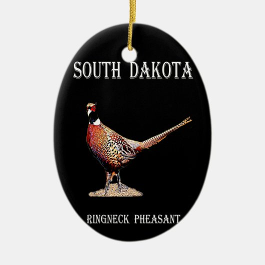 Ring-necked Fasan Keramik Ornament (Vorne)