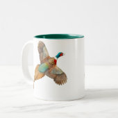 Ring-Necked Fasan-Tasse Zweifarbige Tasse (Vorderseite Links)