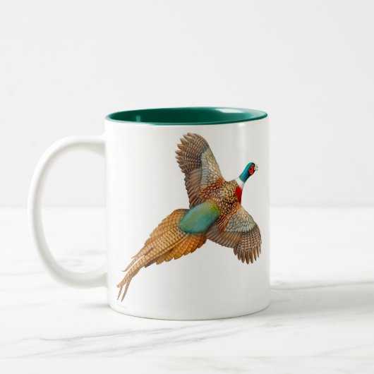 Ring-Necked Fasan-Tasse Zweifarbige Tasse (Links)