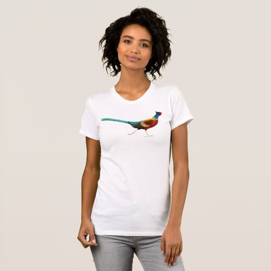 Ring-Necked Fasan V-Hals T-Shirt (Vorne ganz)