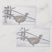 Ring-necked Fasan Visitenkarte (Vorne/Hinten)