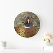 Ring Necked Pheasant Große Wanduhr (Zuhause)
