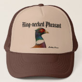 Ring-Necked-Pheasant-Hut Truckerkappe (Vorderseite)