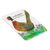 Ring Necked Pheasant Prairie Pasque Blume Custom Magnet (Rechte Seite)