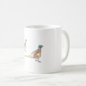 Ring-necked Pheasant watercolor bird species art Kaffeetasse (VorderseiteRechts)