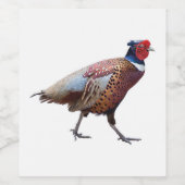 Ring Necked Pheasant Weinetikett (Einzelnes Label)