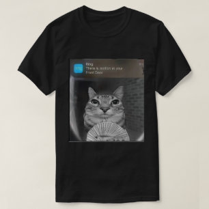 Ring Notification Cat Meme Funny Door Cam Art T-Shirt