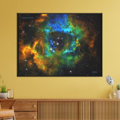 Ring of God - Rosette Nebula - Distinguished Canva Leinwanddruck (Insitu (Wohnzimmer))