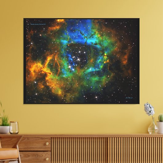 Ring of God - Rosette Nebula - Distinguished Canva Leinwanddruck (Insitu (Wohnzimmer))