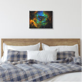 Ring of God - Rosette Nebula - Small Canvas Print Leinwanddruck (Insitu (Schlafzimmer))