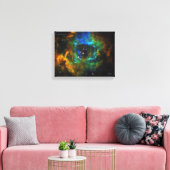 Ring of God - Rosette Nebula - Small Canvas Print Leinwanddruck (Insitu (Wohnzimmer))