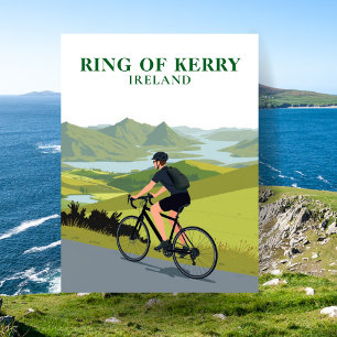 Ring of Kerry Cycling Travel Postcard Postkarte