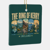 Ring of Kerry Ireland Landmarks Illustration Retro Keramikornament (Rechts)