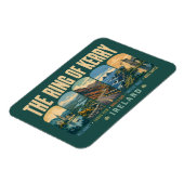 Ring of Kerry Ireland Landmarks Illustration Retro Magnet (Linke Seite)