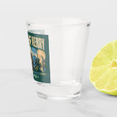Ring of Kerry Ireland Landmarks Illustration Retro Schnapsglas (Rechts)