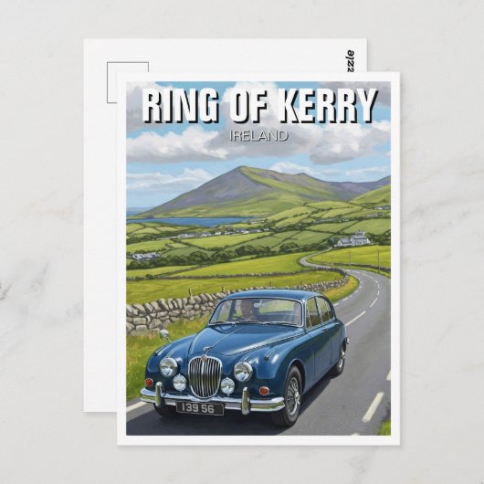 Ring of Kerry Ireland Travel Postkarte (Vorne/Hinten)