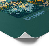 Ring of Kerry Irland Landmarks Illustration Retro Poster (Ecke)