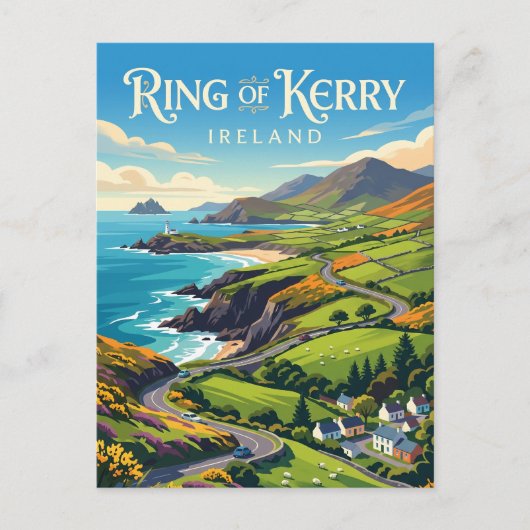 Ring of Kerry Irland Postkarte (Vorderseite)