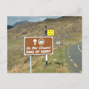 Ring of Kerry sign, Irland Postkarte