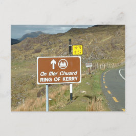 Ring of Kerry sign, Irland Postkarte