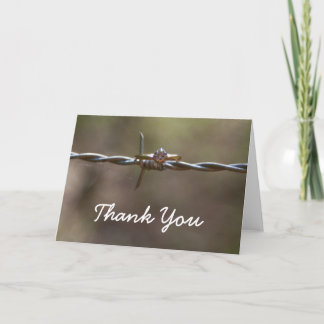 Ring on barbed wire Thank You card Dankeskarte