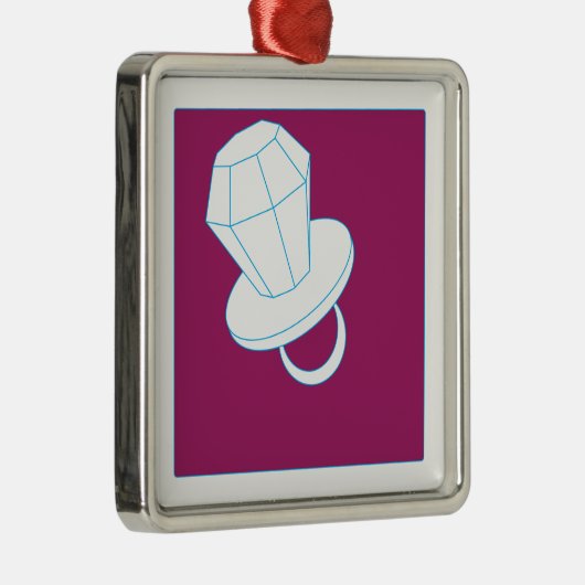 Ring-Pop Silbernes Ornament (Rechts)