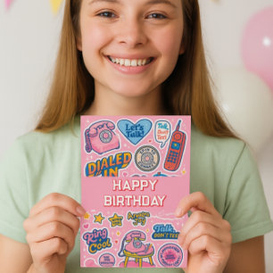 „Ring Ring! Alles Gute zum Geburtstag Mädchen “ Karte