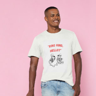 "Ring Ring, Hallo?" 2 Handgezeichnete Skelette, di T-Shirt