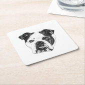 Ring-Safe Bulldog-Untersetzer Rechteckiger Pappuntersetzer (angewinkelt)